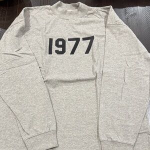 Essentials Heather Gray mock neck long sleeve.